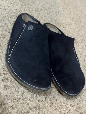 Birkenstock Midnight Blue Clog with Stitching EU 38